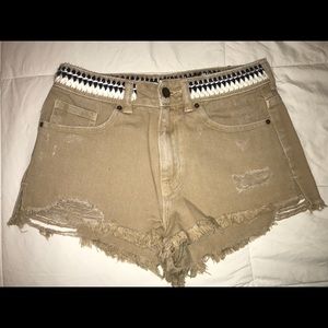 Pacsun Tan Denim Shorts